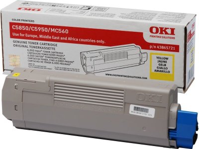 OKI Toner  43865721 C5850/5950 - Yellow