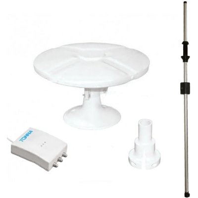 ANTARION TONNA Antenne TNT Omnidirectionelle 40dB + Ampli 2s + Mat Traversant  Camping Car Caravane