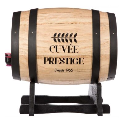 SECRET DE GOURMET Tonneau &agrave; vin - Distributeur de vin - Capacit&eacute; 5.5 Litres