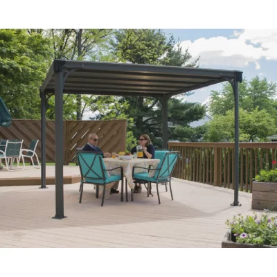 PALRAM Tonnelle de jardin Milano 3X3 Grise - -canopia