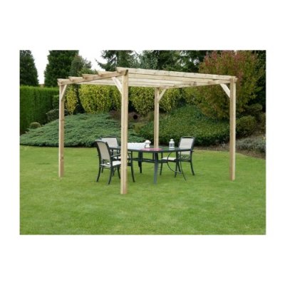 CERLAND Tonnelle en bois 247 x 300 x 300 cm Ancolie - 