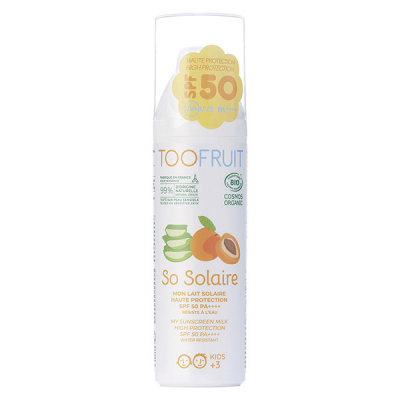TOOFRUIT  1, 2, 3, Soleil Kids Lait solaire Spf50 Abricot - Aloe Vera Bio