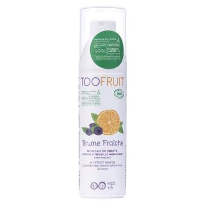 TOOFRUIT  - Brume Fra&icirc;che, Lotion Sans Rin&ccedil;age Bioorange - Myrtille Nettoyante Visage 100 Ml