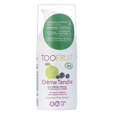 TOOFRUIT  cr&egrave;me visage hydratante aux m&ucirc;res et pommes 30 ml