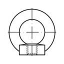 TOOLCRAFT  - 109404 &Eacute;crou &agrave; anneau M20 din 582 acier 1 pc(s)