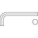 TOOLCRAFT  - cl&eacute; m&acirc;le coud&eacute;e 6 pans int&eacute;rieurs 0.7 mm 112845 10 pc(s)
