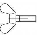 TOOLCRAFT  - Vis &agrave; oreilles 1060604 10 pc(s) M8 30 mm t&ecirc;te &agrave; ailettes acier inoxydable n/a