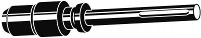 HELLER Tools 217590 2025 Adaptateur en SDS-plus pour SDS-Max shank, Noir
