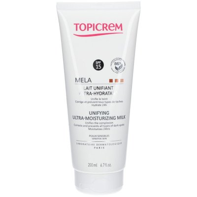 TOPICREM  Mela Lait Unifiant Ultra-Hydratant - Tube 200 ml