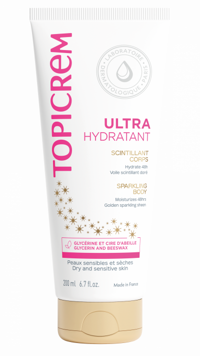 TOPICREM  Peaux Sensibles UltraHydratant Scintillant Corps 200ml