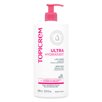 TOPICREM  Ultra-Hydratant Lait Corps 1000 ml - Flacon-Pompe 1000 ml