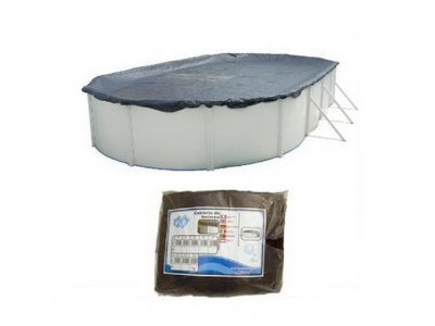 TOI TORRENTE B&acirc;che d'hiver pour Piscine hors sol 550 x 366 cm - Noire