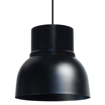 TOSEL  14142 Suspension d&ocirc;me m&eacute;tal noir L 24 P 24 H 84 cm Ampoule E27