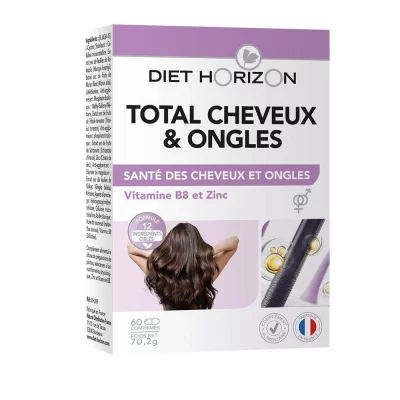 DIET HORIZON Total cheveux et ongles 60 comprim&eacute;s 