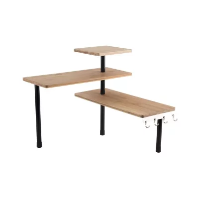 Totally Addict - Etag&egrave;re de cuisine d'angle modulable 3 niveaux
