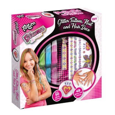 GENERIQUE Totum Creative Set Tattoo Nails And Glamz Hair 25x25 Cm Clair
