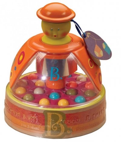 B.TOYS Toupie avec billes - Poppitoppy : Orange