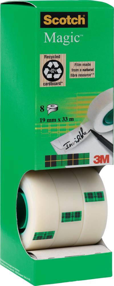 SCOTCH Tour 8 Rouleaux invisible -  - 19mmx33m