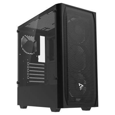 SAVIO Tour ATX  Noctis Flow Cube Verre Trempe USB-C Gestion Cables