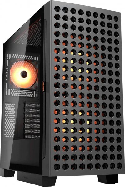 COUGAR Tour  Airface ECO RGB noire 2x180 mm RGB EATX avec vitre lat&eacute;rale