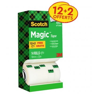 SCOTCH Tour de 14 rouleaux de  Magic 810 invisible - 19 mm x 33 m