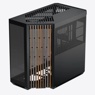 APNX Tour midi   V1-W-BK-V1 Bo&icirc;tier gaming noir, bois