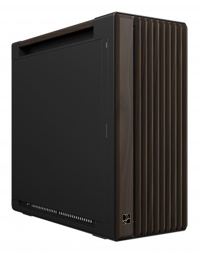 ASUS Tour midi  GEH PROART PA602 WALNUT WOOD METAL Bo&icirc;tier PC noir, bois