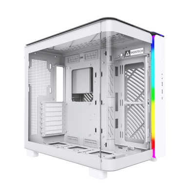 MONTECH Tour midi  KING 95 Tempered Glass ARGB Bo&icirc;tier PC blanc