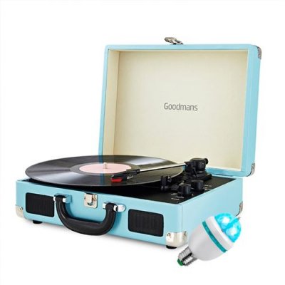 GOODMANS Tourne Disque -  - Retro - Bluetooth - 33/45/78 TOURS - Cuir PU