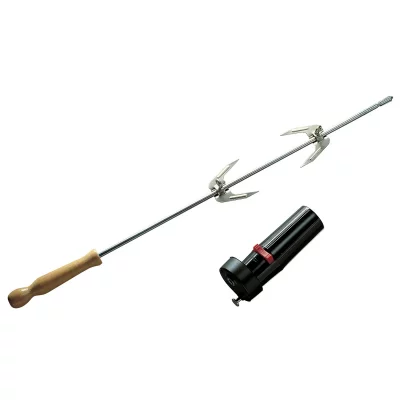 BARBECOOK Tournebroche r&ocirc;tissoire + moteur  60 cm - Argent