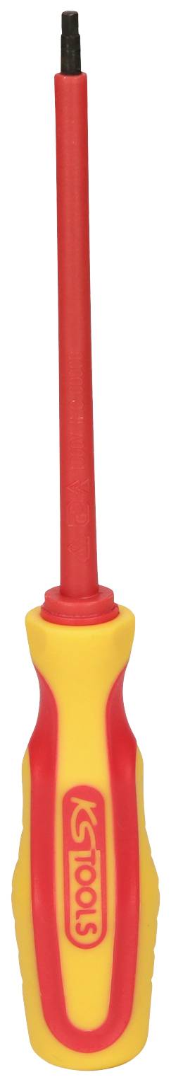 KS TOOLS Tournevis &agrave; six pans creux avec rev&ecirc;tement isolant, 3 mm