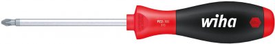 WIHA Tournevis SoftFinish Pozidriv avec lame ronde (00772) PZ2 x 100 mm