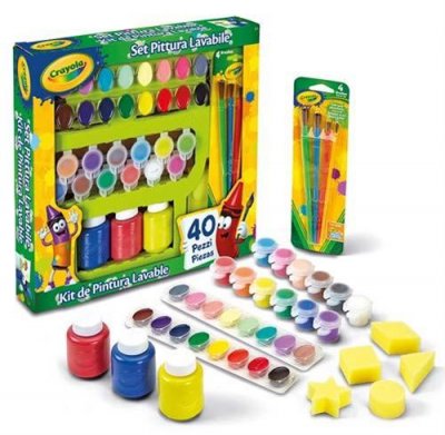 CRAYOLA Toy Planet Washable Paint Kit Watercolor Multicolore