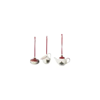 VILLEROY & BOCH Toy's Delight Decoration Ornements, ensemble &agrave; caf&eacute;, 3 pi&egrave;ces