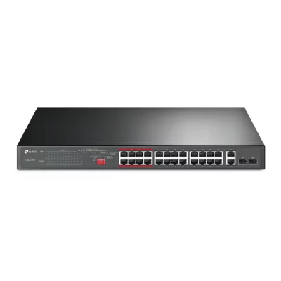TP LINK Tp-link 26-port fe poe+ switch 802.3at/af 250w poe power 1u noir