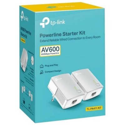 TP LINK TP-LINK Adaptateur PLC TP-Link TL-PA411KIT 600 Mbps LAN Blanc
