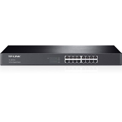 TP LINK TP-Link TL-SG1016 Switch 16 Ports Gigabit (Rackable, Boîtier Métal) , Noir