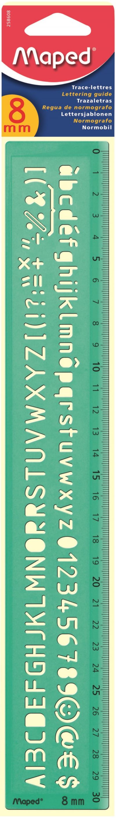 MAPED Trace-lettres 8mm -  - R&egrave;gle de 30 cm