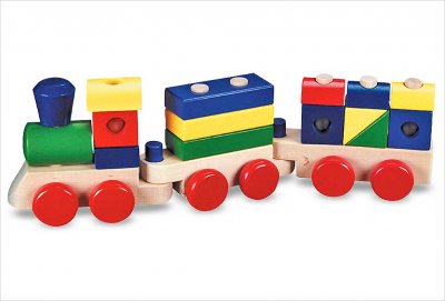 MELISSA & DOUG Train d'empilage de jouets Melissa & Doug