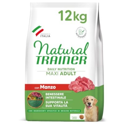 TRAINER  Natural Adult Maxi Aliment pour Chiens avec Boeuf et Riz
