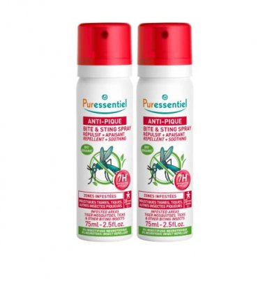 PURESSENTIEL Traitement Anti-moustique  - Le Lot De 2 Spray De 75ml