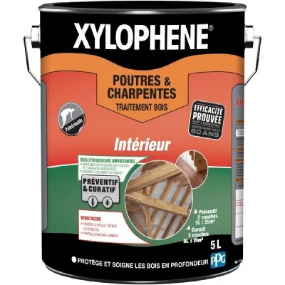 XYLOPHENE Traitement Poutres & Charpentes -  Incolore -  5L -  Xyloph&egrave;ne