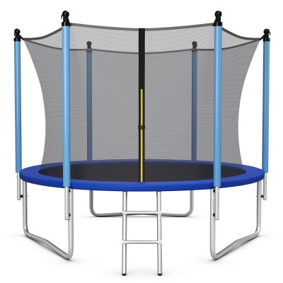 COSTWAY Trampoline -  - 244cm - Filet de s&eacute;curit&eacute; - Tapis de saut - Charge 80 kg