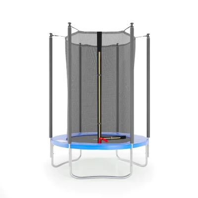 JUMP4FUN Trampoline de jardin Cocon &oslash;150 cm- 5FT- Filet int&eacute;rieur, Matelas de protection Couleur:Bleu