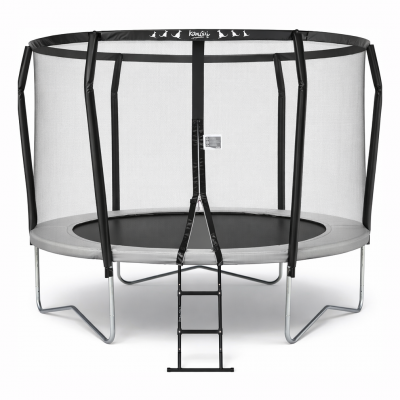 KANGUI Trampoline de jardin rond &Oslash;300cm avec filet de s&eacute;curit&eacute; + &eacute;chelle Fabrication europ&eacute;enne Famili 300