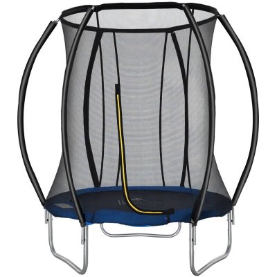 HOMCOM Trampoline enfant &Oslash; 2,25 m 6 poteaux accessoires inclus bleu