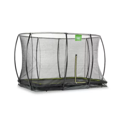 EXIT TOYS Trampoline enterr&eacute; EXIT Silhouette 244x366cm avec filet de s&eacute;curit&eacute; - noir