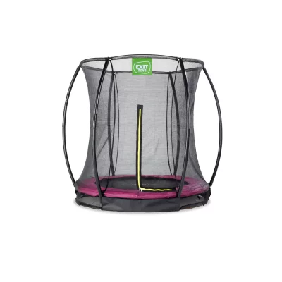 EXIT TOYS Trampoline enterr&eacute; Silhouette &oslash;183cm avec filet de s&eacute;curit&eacute; - rose