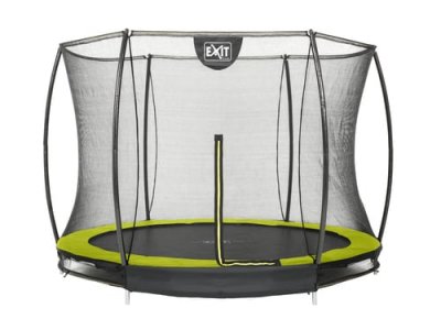 EXIT TOYS Trampoline enterr&eacute; Silhouette &oslash;305cm avec filet de s&eacute;curit&eacute; - vert