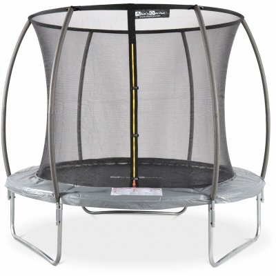 SWEEEK Trampoline Rond &Oslash; 250 Cm Gris Avec Filet De Protection Int&eacute;rieur - Pluton Inner - Nouveau Mod&egrave;le -